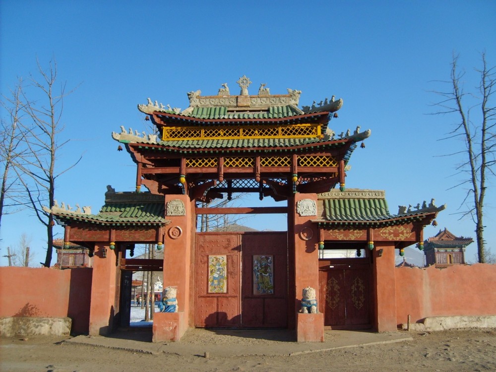 Gate of monastery in Mongolia p11